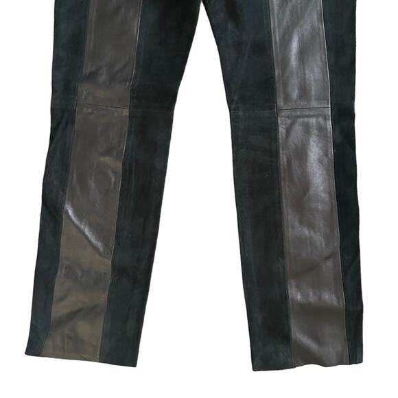 FRAME Paneled 100% Suede & Leather Belted Pants Women’s 26 x28 - Picture 8 of 15